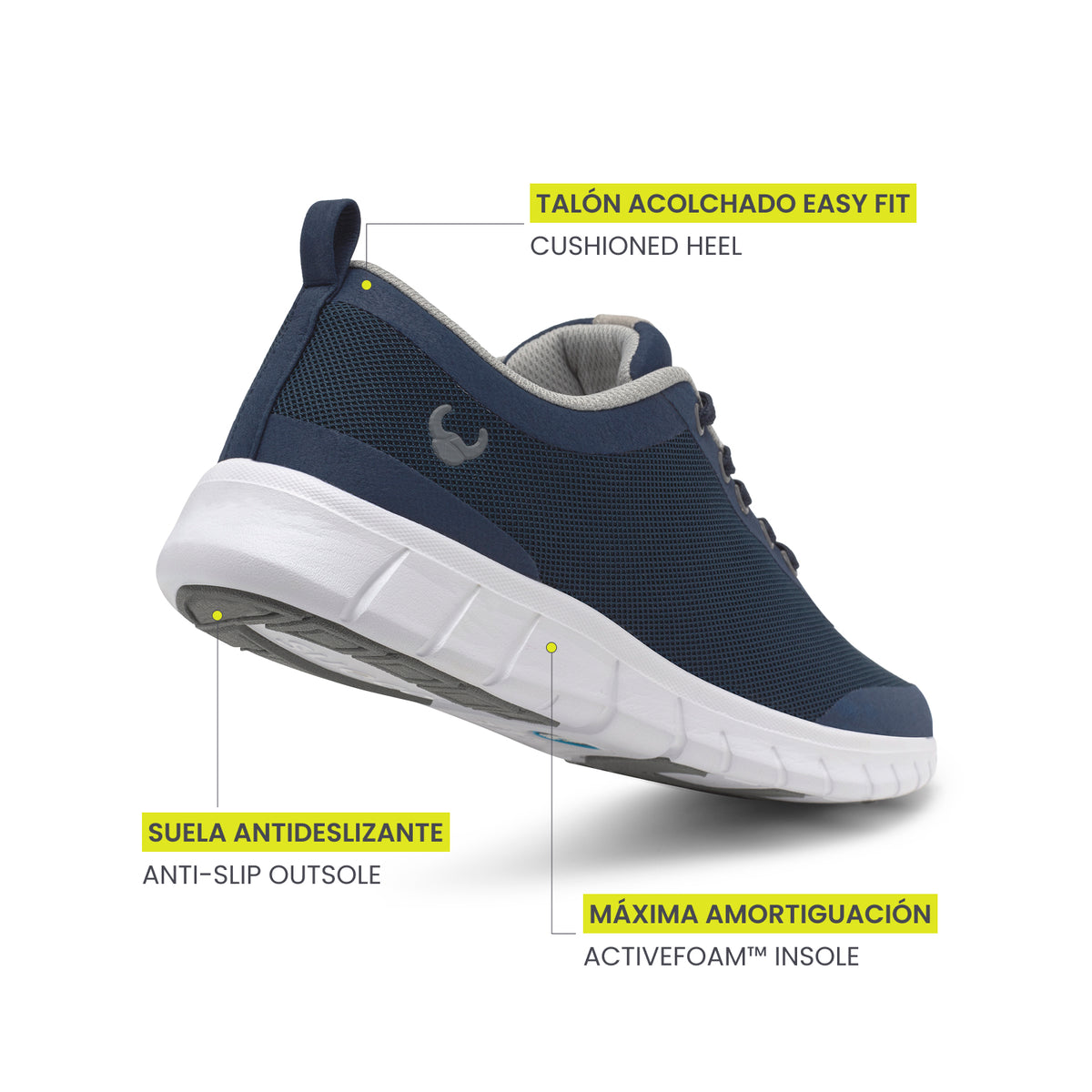 Alma Classic Navy Blue Shoes 