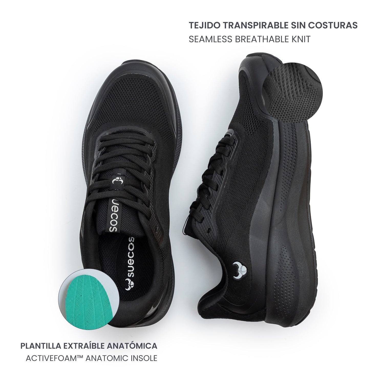 Aura Black Trainers 