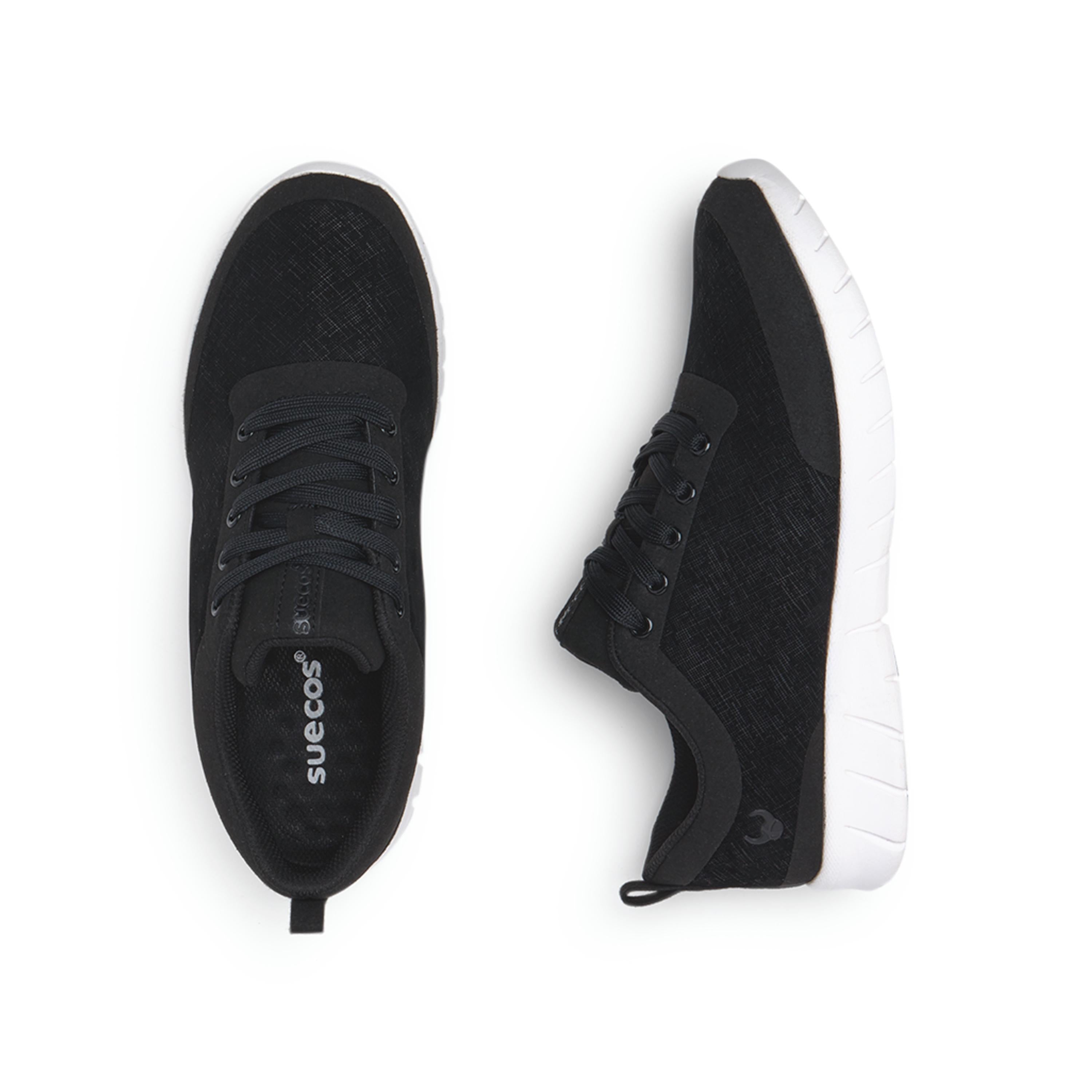Alma Velvety White and Black Shoes 