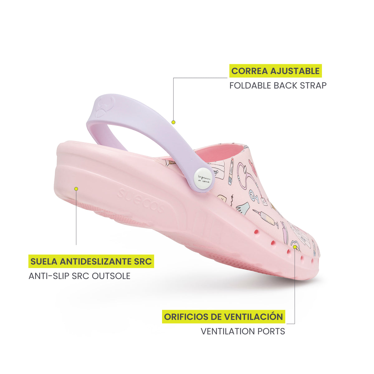 Oden+ Nurse in Distress Pink Clogs 