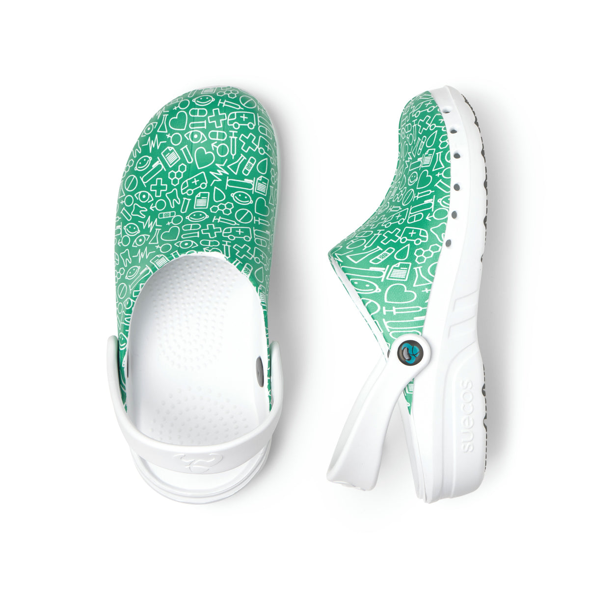 Oden+ Green Print Clogs 