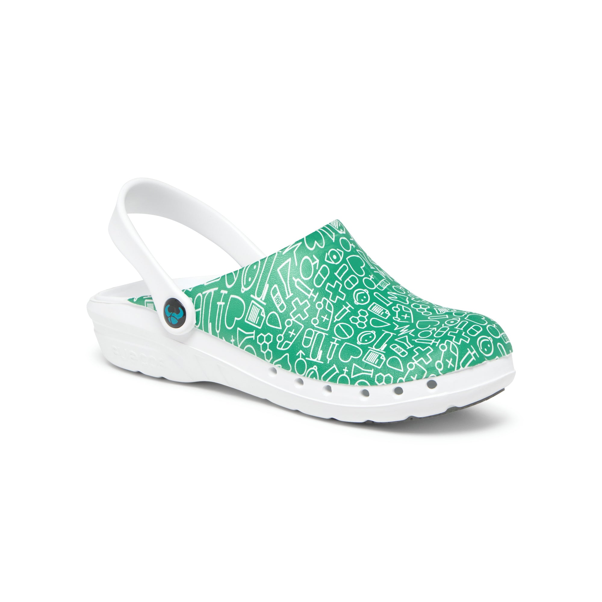 Oden+ Green Print Clogs 