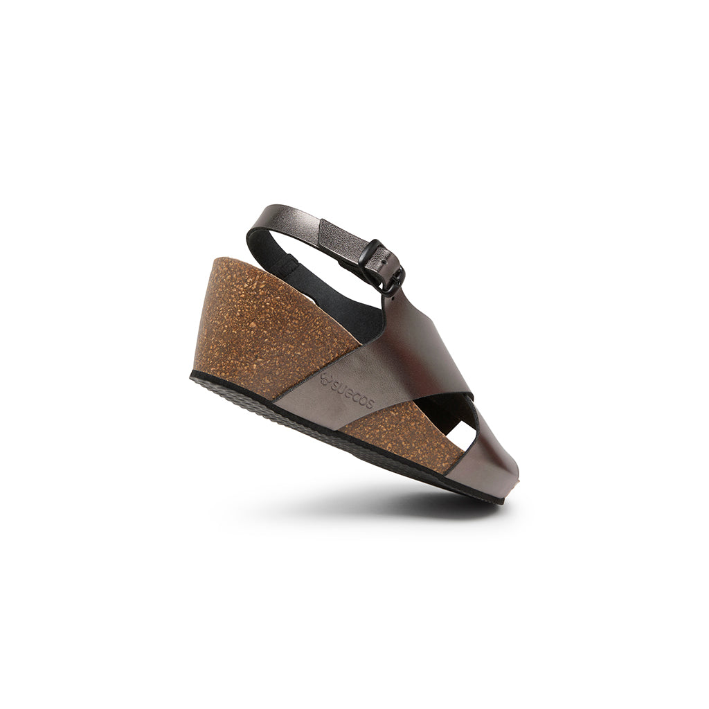 Ros Soft Metallic Grey Sandals 