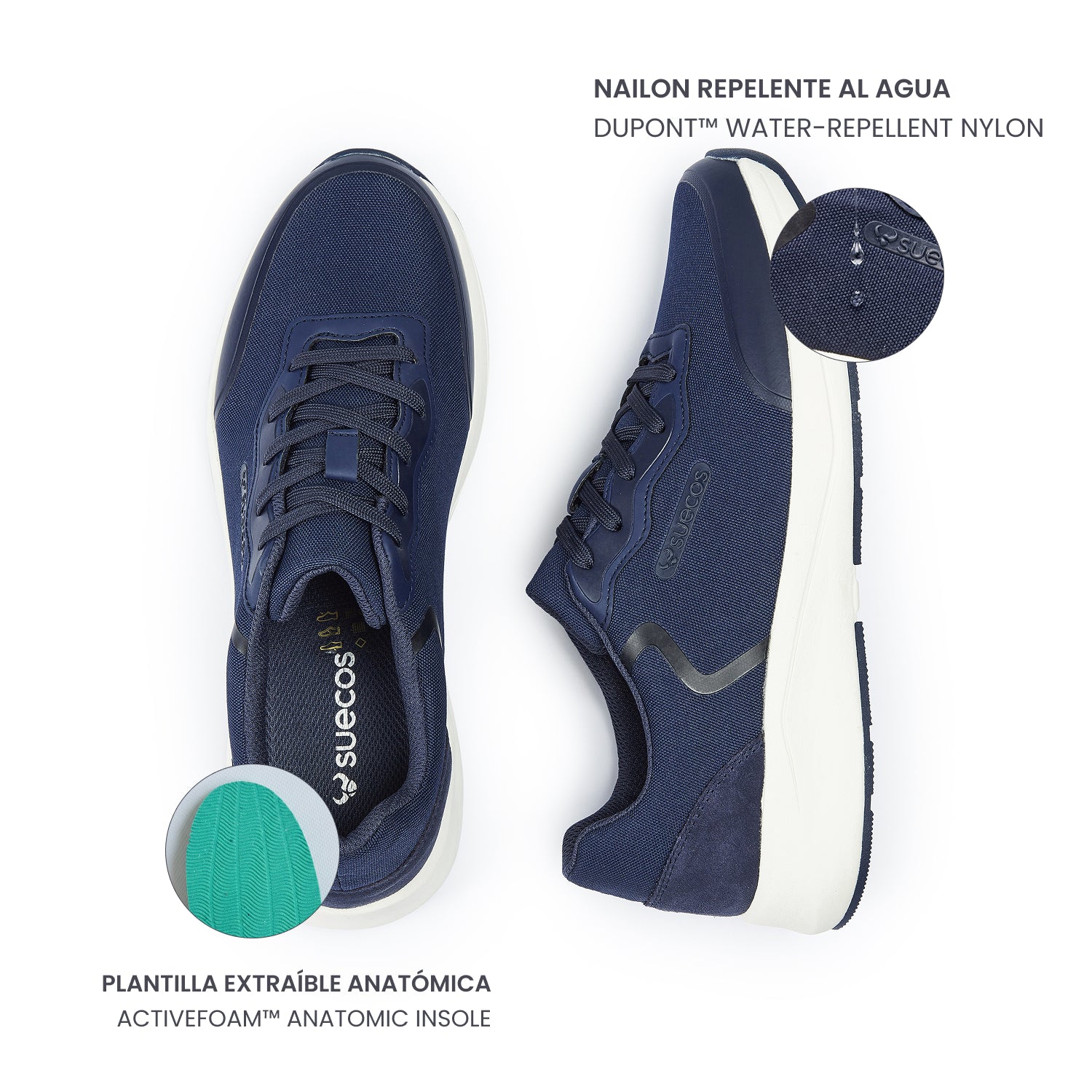 Vinter Navy Blue Shoes 
